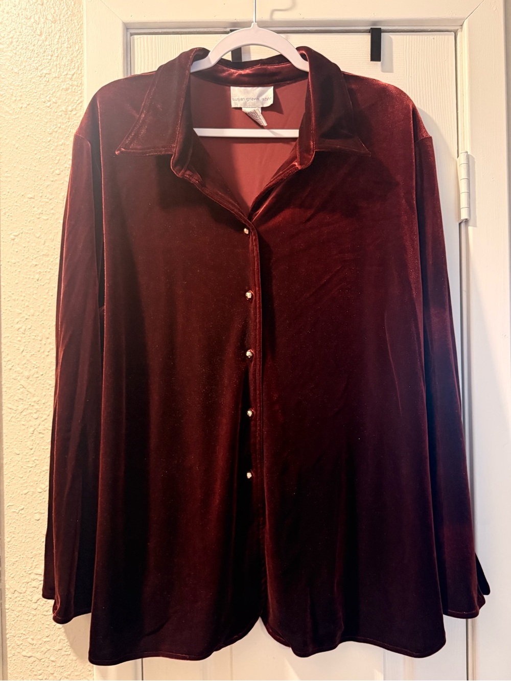 Susan Graver button down/cardigan 1X